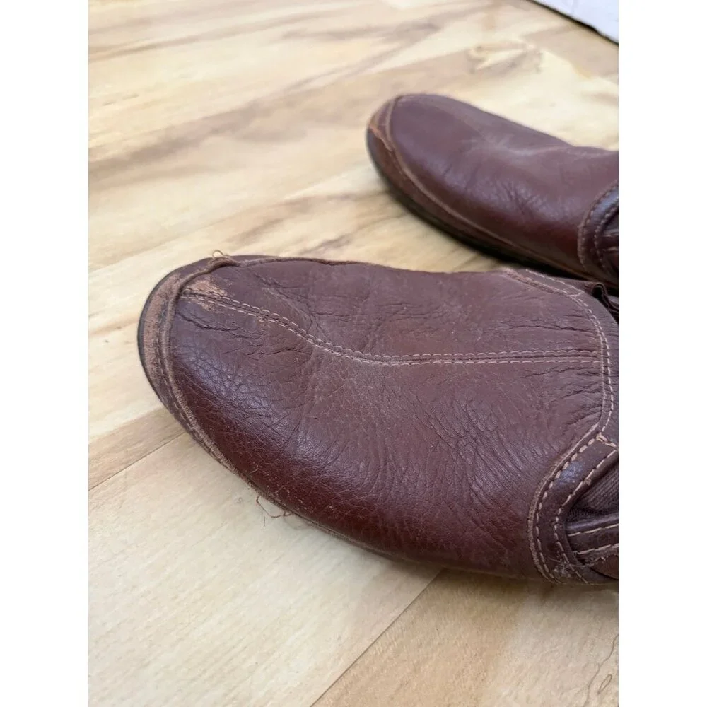 L.L.Bean Men’s Brown Leather Slip-On Shoes Size 11